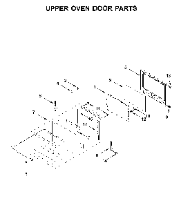 Upper oven door parts Diagram and Parts List for WOD51EC7HS02  Whirlpool Wall Oven