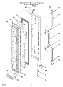 FREEZER DOOR Diagram and Parts List for 3XARG496WP02  Whirlpool Refrigerator