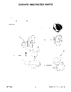 Carafe And Filter Parts Diagram and Parts List for 5KCM1209EER0  KitchenAid Coffee Maker