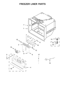 Part Location Diagram of W10886209 Whirlpool SHIELD