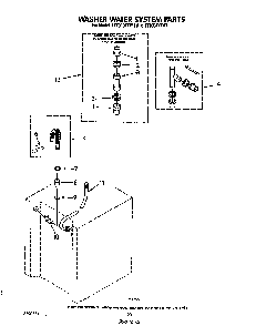 Washer Water System Diagram and Parts List for LT5004XTW1  Whirlpool Washer Dryer Combo