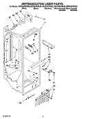 REFRIGERATOR LINER PARTS Diagram and Parts List for KSCS23FVBL00  KitchenAid Refrigerator