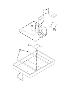 Burner Box Assembly Diagram and Parts List for KGCD807XBL02  KitchenAid Cooktop