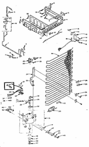 Refrigerator Unit Parts Diagram and Parts List for 106M12FL-F  Kenmore Refrigerator