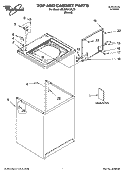 TOP AND CABINET PARTS Diagram and Parts List for 8TLSR6132LT0  Whirlpool Washer
