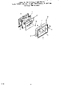 Oven Door Diagram and Parts List for 1745*0A  Roper Range