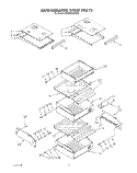REFRIGERATOR SHELF Diagram and Parts List for KSSS36DWX01  KitchenAid Refrigerator