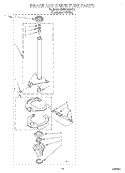 BRAKE AND DRIVE TUBE Diagram and Parts List for 6LBR7255AN0  Whirlpool Washer