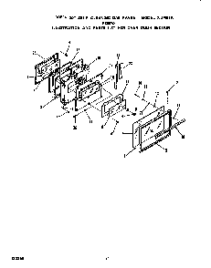 Oven Door Diagram and Parts List for F8957*0  Roper Range