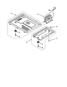 Base Plate Diagram and Parts List for MT1100SHB0  Whirlpool Microwave