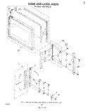 DOOR AND LATCH Diagram and Parts List for RM973PXLT0  Whirlpool Microwave Oven Combo