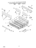 UPPER RACK AND TRACK Diagram and Parts List for KUDC25CHBT1  KitchenAid Dishwasher