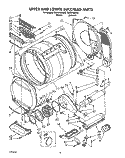 UPPER AND LOWER BULKHEAD, LIT/OPTIONAL Diagram and Parts List for CSP2760AN0  Whirlpool Dryer