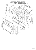 CONTROL PANEL Diagram and Parts List for FEP330GW0  Roper Range