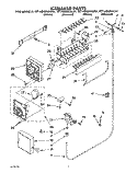 ICEMAKER Diagram and Parts List for RT14DMYAW01  Roper Refrigerator