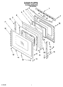 DOOR Diagram and Parts List for GS465LEKS0  Whirlpool Range