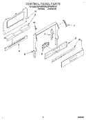 CONTROL PANEL Diagram and Parts List for SF310PEAW0  Whirlpool Range