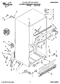 CABINET Diagram and Parts List for ET22PMXAN00  Whirlpool Refrigerator