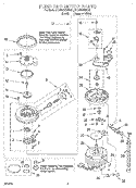 PUMP AND MOTOR Diagram and Parts List for DU929QWDB1  Whirlpool Dishwasher