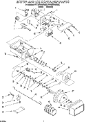 MOTOR AND ICE CONTAINER Diagram and Parts List for 4YED27DQDW00  Whirlpool Refrigerator