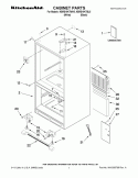 CABINET PARTS Diagram and Parts List for KBRS19KTBL5  KitchenAid Refrigerator