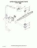 UPPER WASH AND RINSE PARTS Diagram and Parts List for IWU98664  Inglis Dishwasher