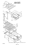 SHELF Diagram and Parts List for RT18BMXVW01  Roper Refrigerator