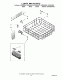 LOWER RACK PARTS Diagram and Parts List for KUDK30IVBS2  Whirlpool Dishwasher