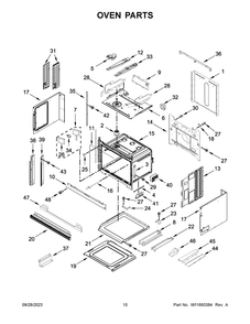 Oven Parts Diagram and Parts List for KOCE900HSS23  KitchenAid Microwave Oven Combo