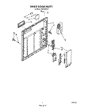 INNER DOOR Diagram and Parts List for DU8720XX0  Whirlpool Dishwasher