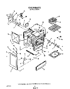 Oven Diagram and Parts List for F8557*1  Roper Range