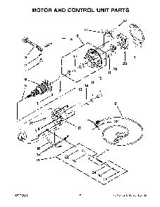 Motor And Control Unit Parts Diagram and Parts List for 5KSM150PSZMI0  KitchenAid Mixer