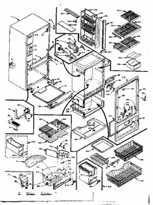 Cabinet Parts Diagram and Parts List for 106M15E-F  Kenmore Refrigerator