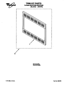 Trim Kit Parts Diagram and Parts List for MK9167XAQ0  Whirlpool Microwave