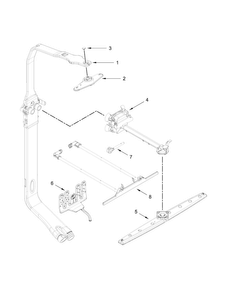 Upper Wash And Rinse Parts Diagram and Parts List for KDTM704ESS0  KitchenAid Dishwasher