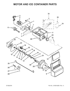 Part Location Diagram of W10671647 Whirlpool DOOR-ICE