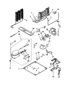 Unit Diagram and Parts List for ET21MMXJT01  Whirlpool Refrigerator