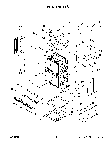 Oven Parts Diagram and Parts List for KODT107ESS20  KitchenAid Wall Oven