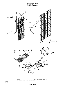 Unit Diagram and Parts List for 8624*1B  Roper Refrigerator