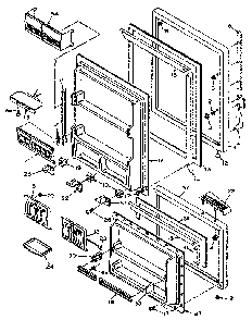 Door Parts Diagram and Parts List for 106W14GIML5  Kenmore Refrigerator