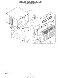 CABINET AND FRONT Diagram and Parts List for CET08E1A1  Whirlpool Air Conditioner