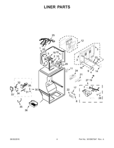 Part Location Diagram of W10763751 Whirlpool COVER