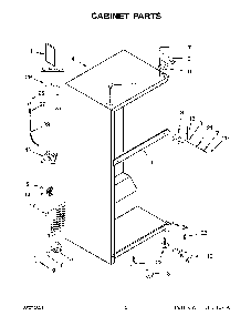 02 - Cabinet Parts Diagram and Parts List for WRT519SZDG04  Whirlpool Refrigerator