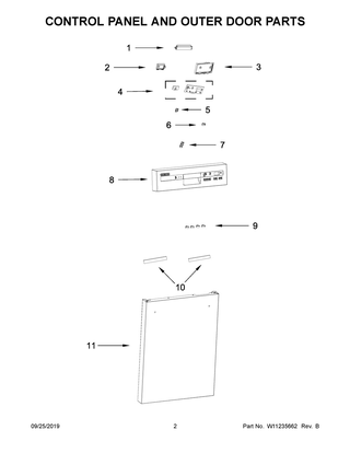 Part Location Diagram of W11230092 Whirlpool HANDLE