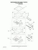 REFRIGERATOR SHELF PARTS Diagram and Parts List for KSSC36QTS04  KitchenAid Refrigerator