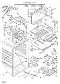LINER Diagram and Parts List for KTRS19MGAL00  KitchenAid Refrigerator