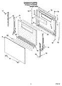 DOOR PARTS, MISCELLANEOUS PARTS Diagram and Parts List for SF315PEPQ2  Whirlpool Range