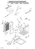 LOWER UNIT AND TUBE Diagram and Parts List for KSSS36FKB00  KitchenAid Refrigerator