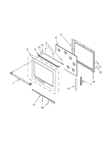 Door Parts Diagram and Parts List for KSEG700EBL0  KitchenAid Range