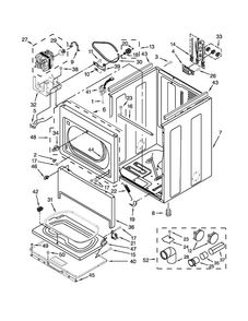 Cabinet Parts Diagram and Parts List for 11066002011  Kenmore Dryer